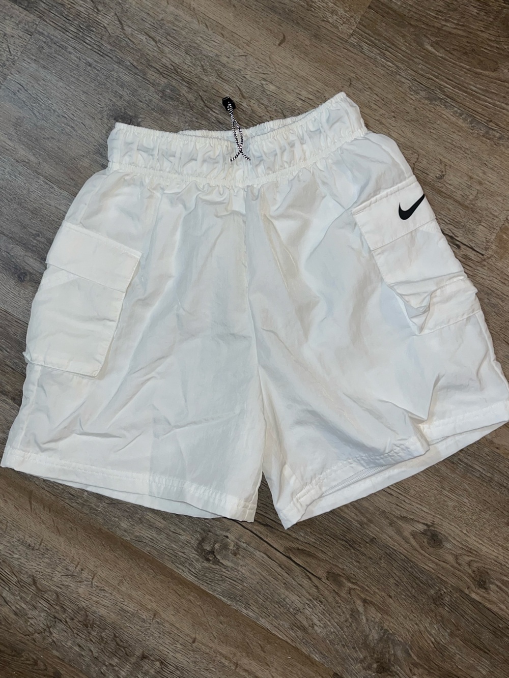 Nike White Women's Cargo Drawstring Shorts